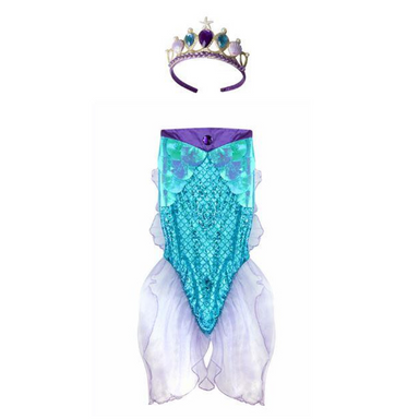 Mermaid Glimmer Skirt w/Tiara - size 5-6