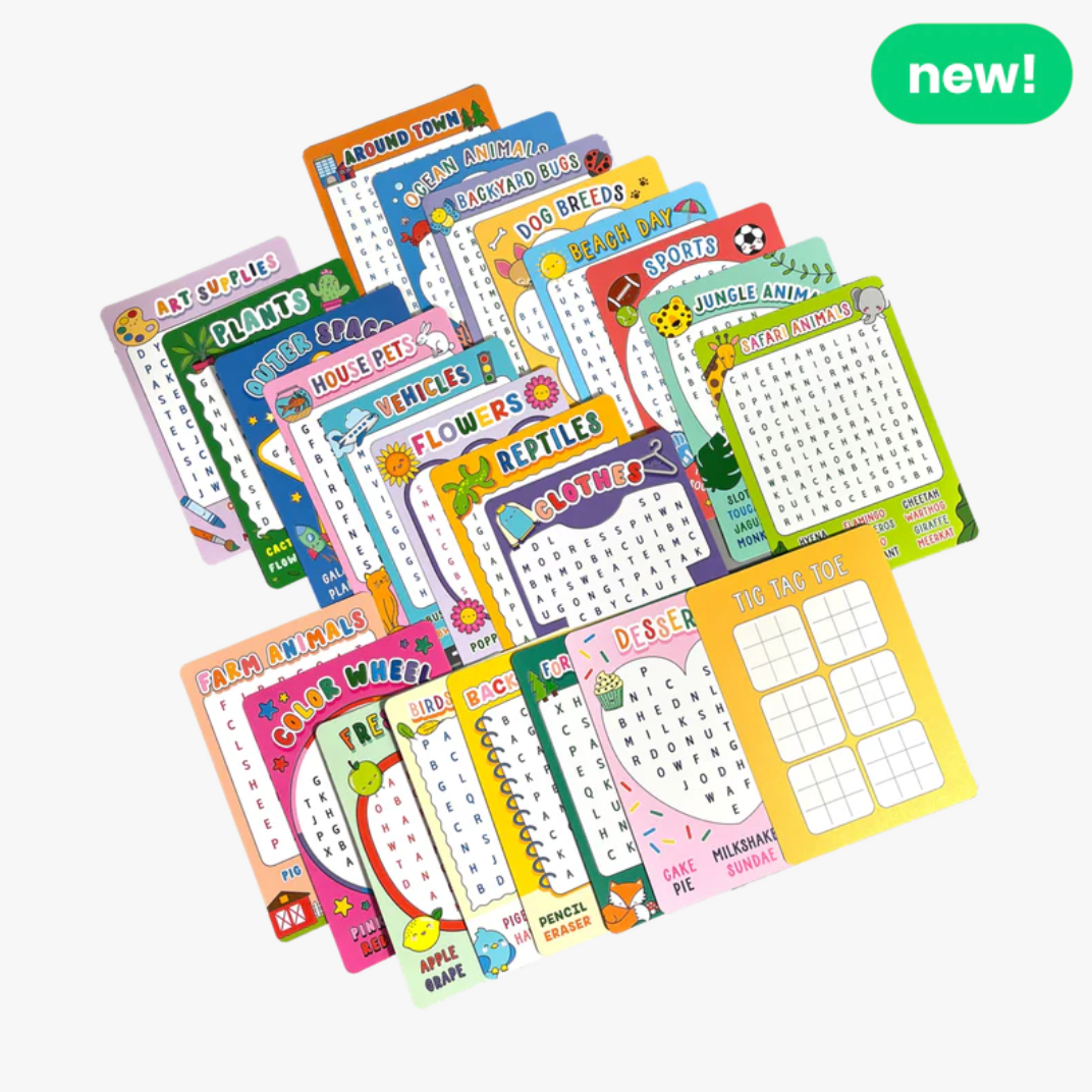 Paper Games - Word Search Activity Cards