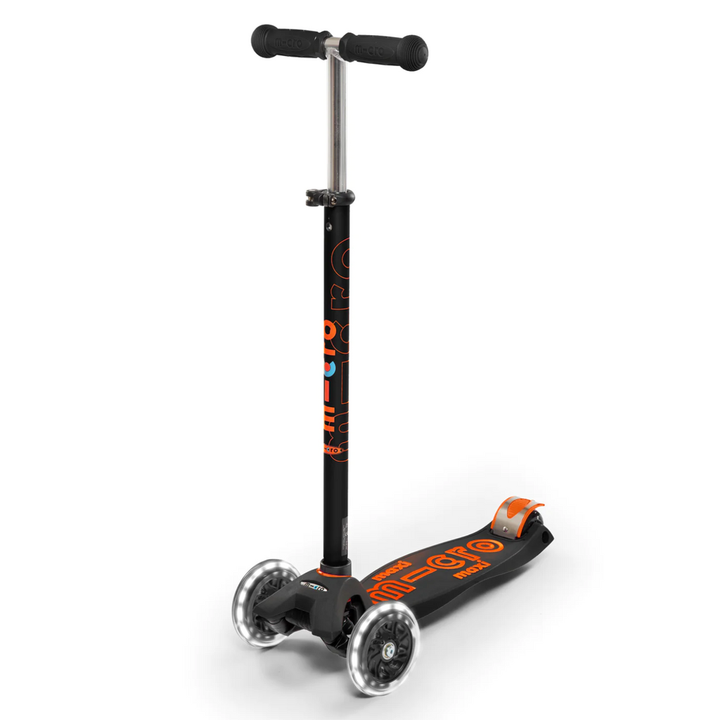 LED Deluxe Maxi Kickboard: Black/Orange — Snapdoodle Toys & Games