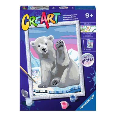 CreArt PBN Pawsome Polar Bear 7x10