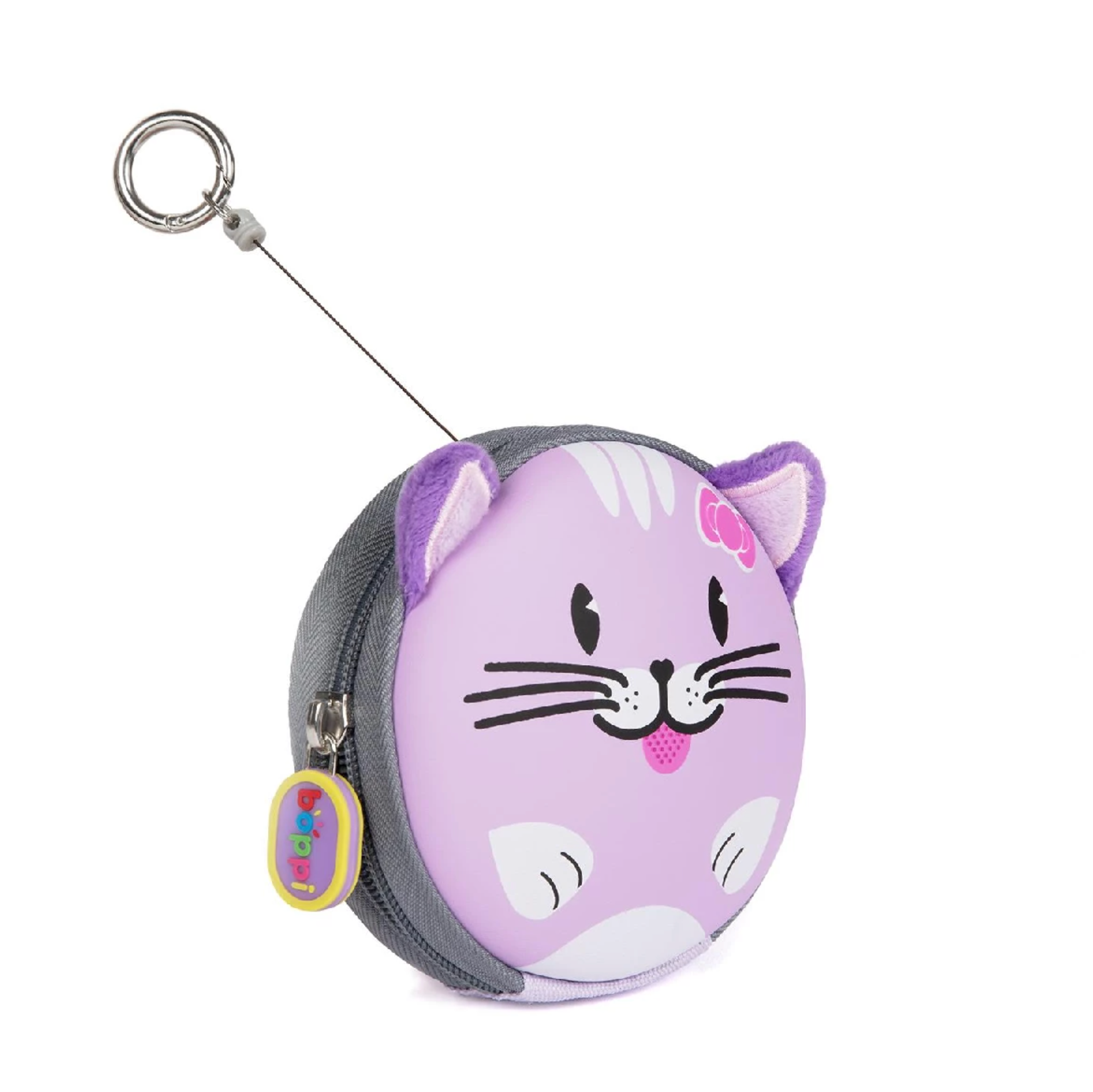 Purple Cat Trekker Key Chain Pouch