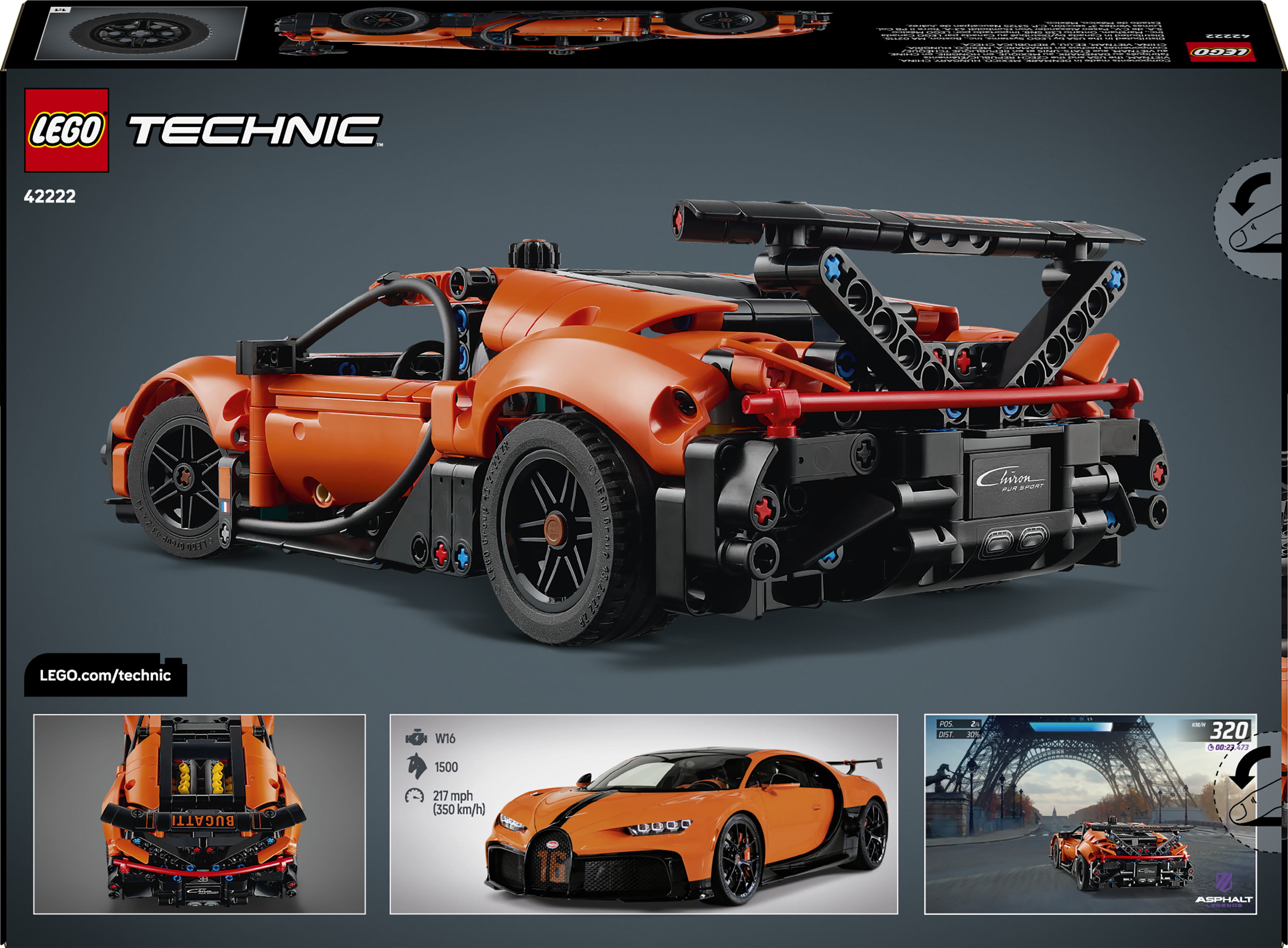 42222 LEGO® Technic™ Bugatti Chiron Pur Sport Hypercar