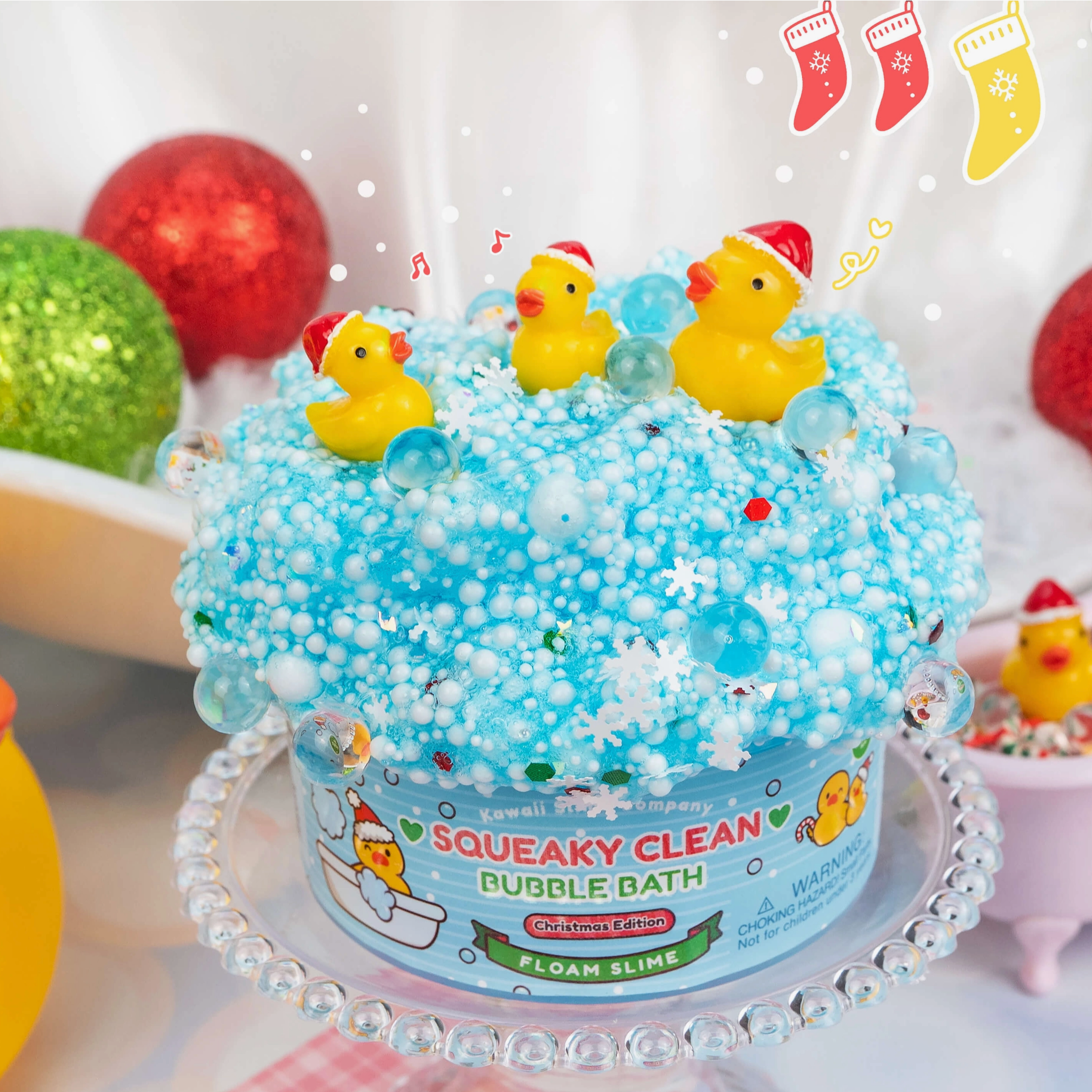 Christmas Squeaky Clean Bubble Bath Foam Slime