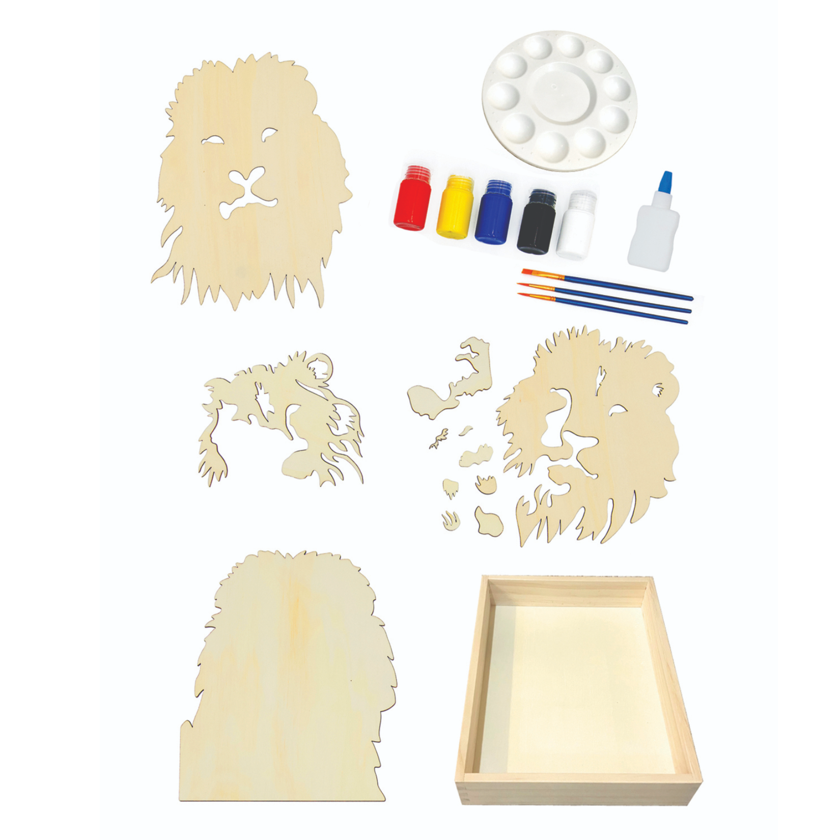 Stacked Paint &amp; Puzzle Kit - Lion