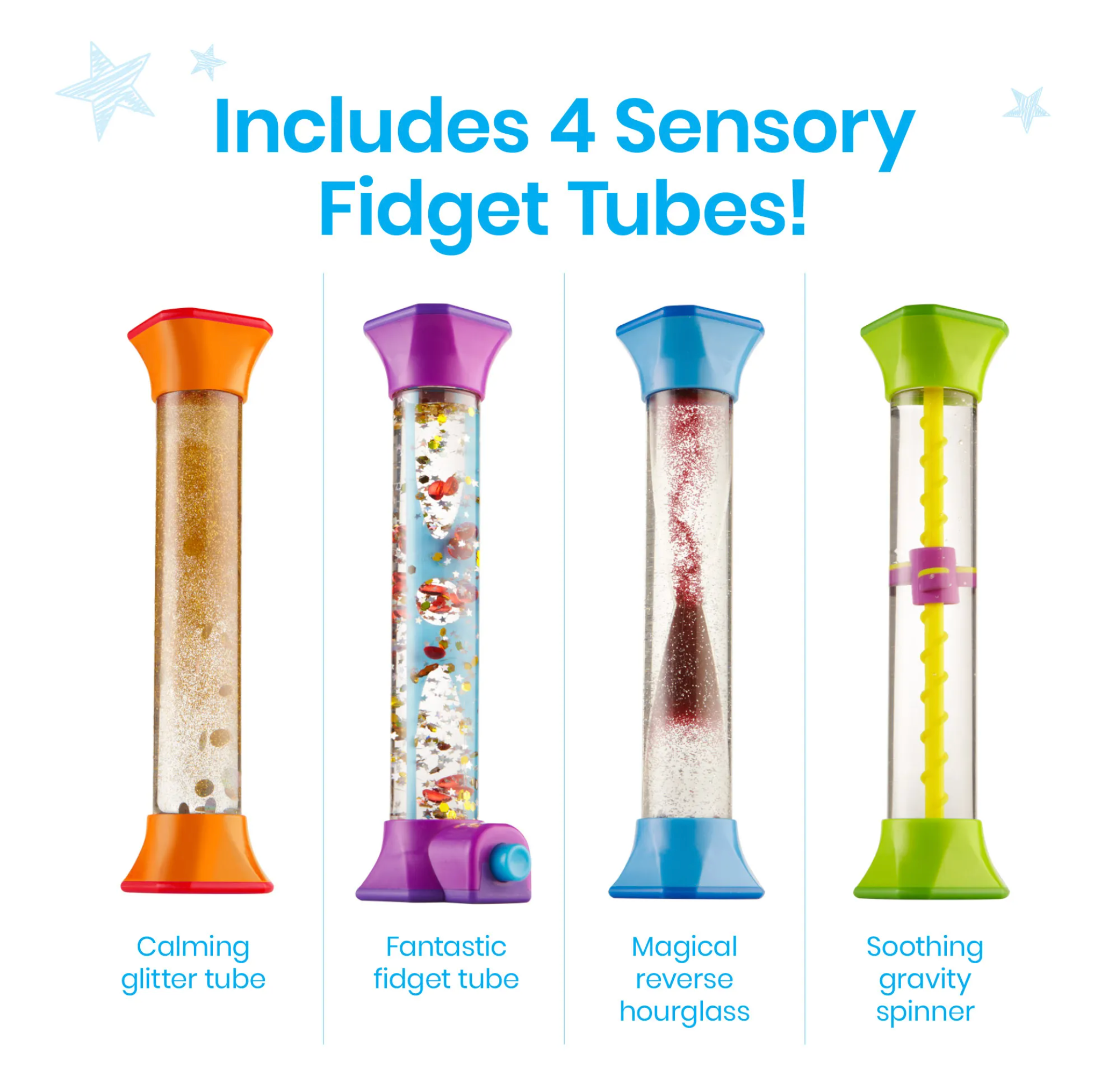 Sensory Fidget Tubes 4pc
