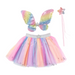 Rainbow Sequins Tutu, Wings, and Wand Set