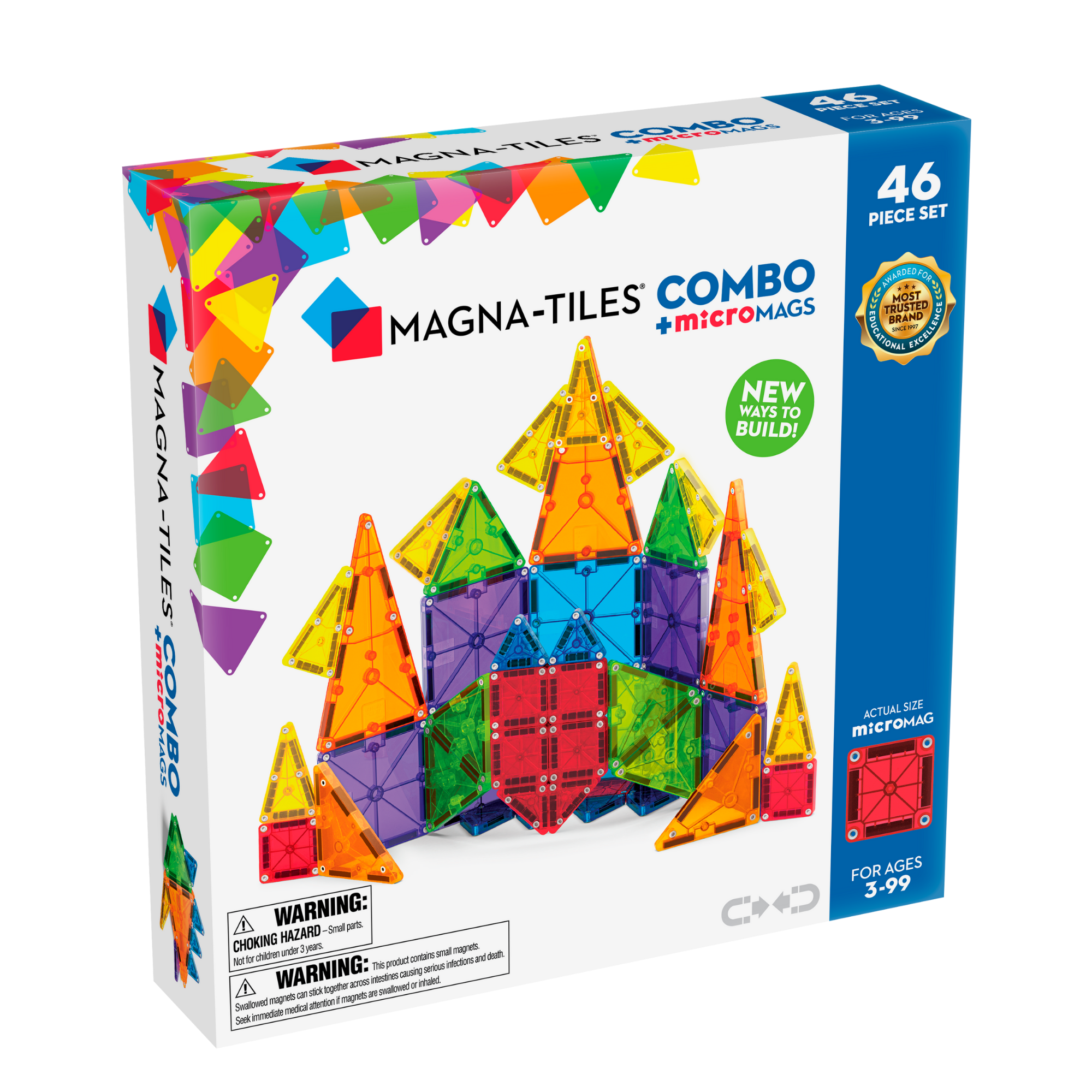 Magna-Tiles: Combo 46-Piece Set — Snapdoodle Toys & Games Magna-Tiles: Combo 46-Piece Set — Snapdoodle Toys & Games