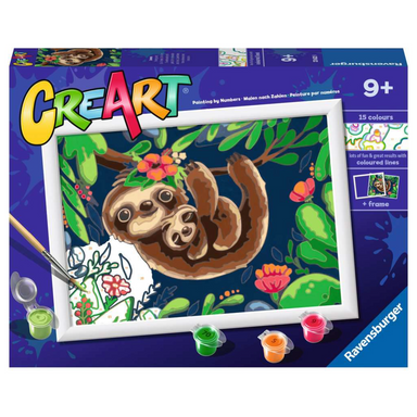 CreArt PBN Sweet Sloths 7x10