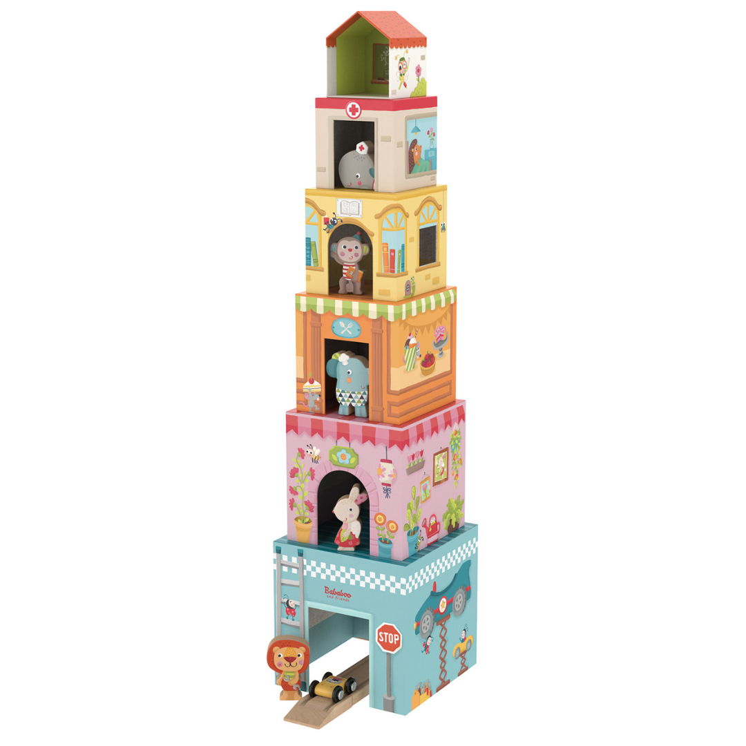 Tower House Stacking Game