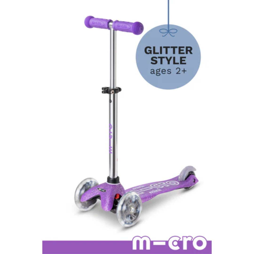 Micro Mini Glitter LED Scooter Purple