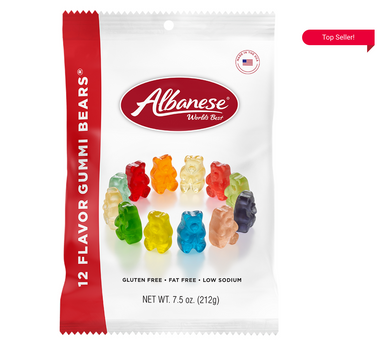 12 Flavor Gummi Bears 7.5 oz