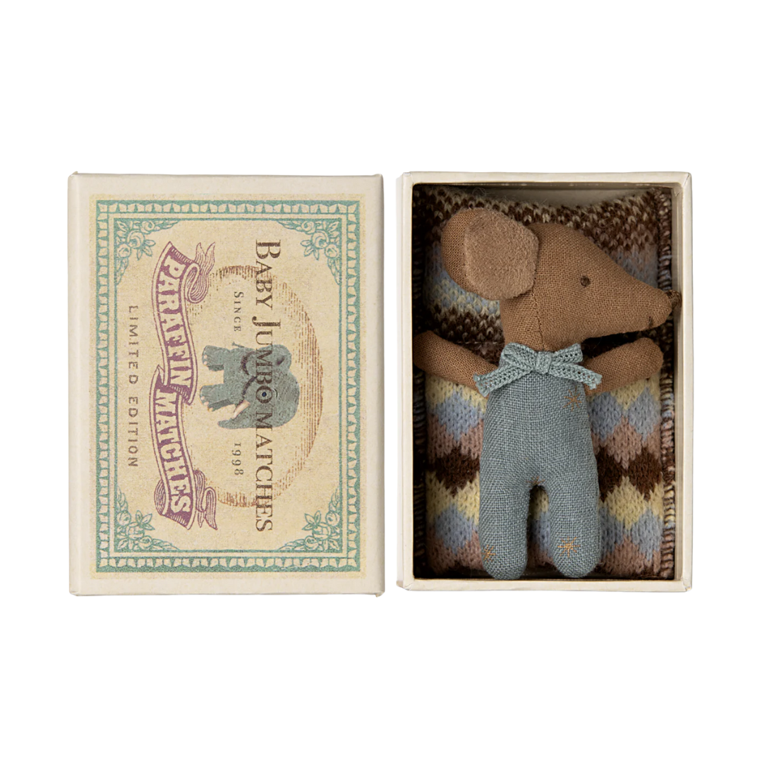 Sleepy Wakey Baby Mouse - Blue