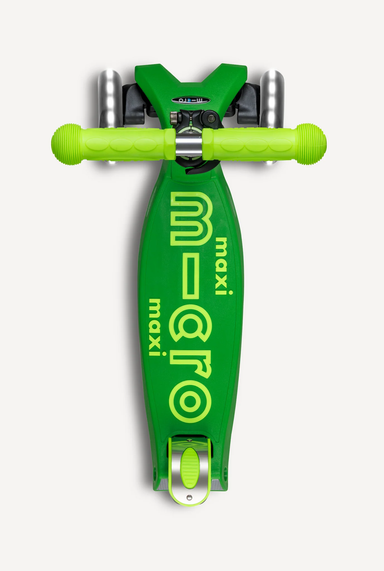 Micro Maxi Foldable LED Scooter: Parrot Green