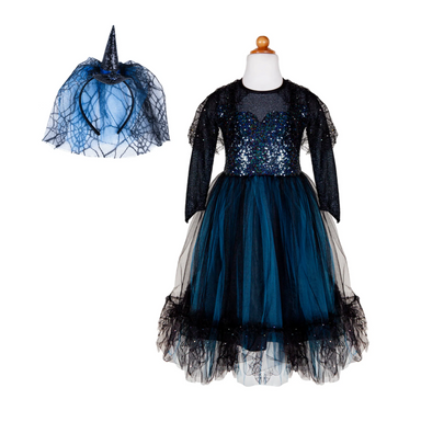 Midnight Witch Dress &amp; Headband Size 5-6