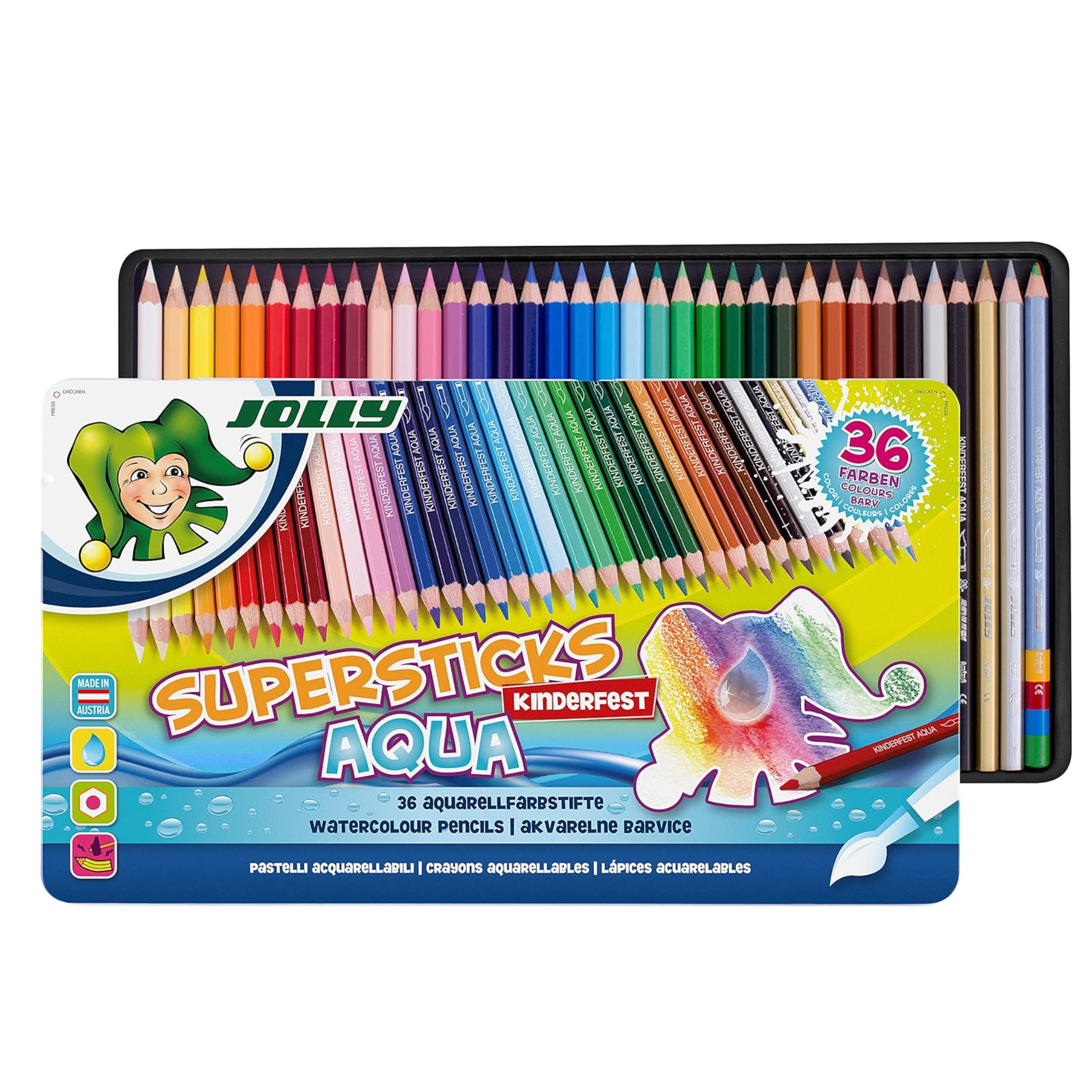 Supersticks Watercolor Pencils Tin 36pc