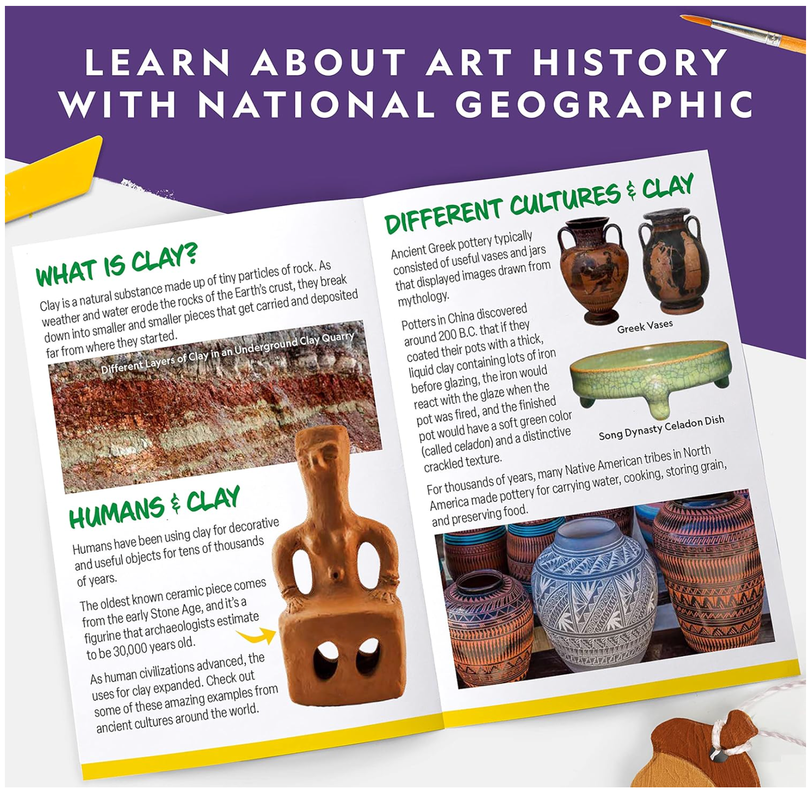 National Geographic - Air-Dry Clay Pottery Craft Kit