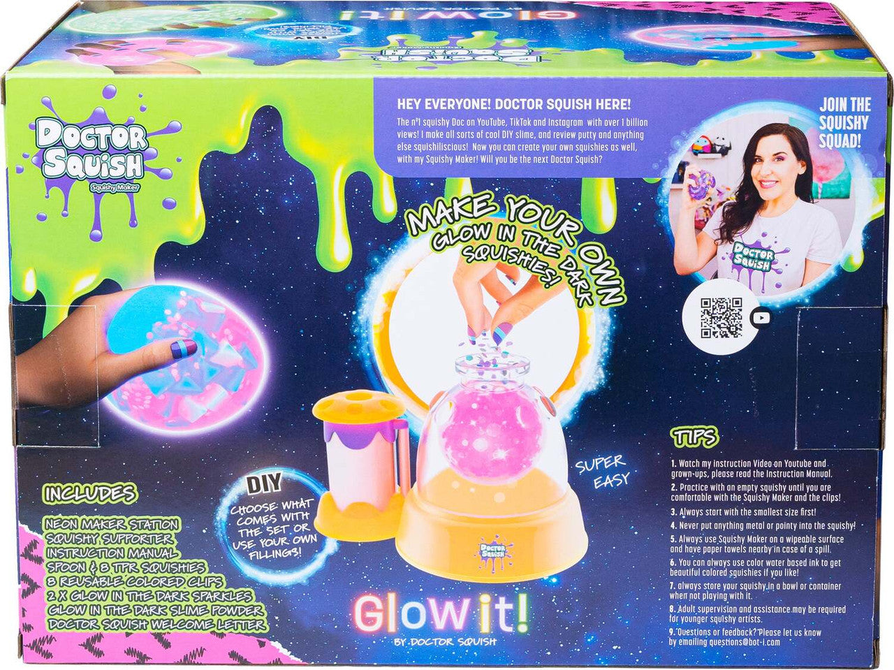 Doctor Squish Squishy Maker Station, Glow It! Neon Edition