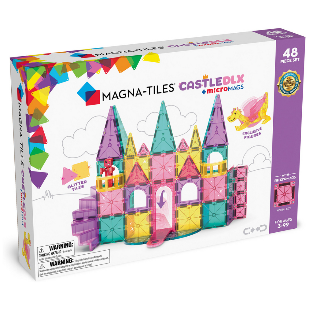 Magna-Tiles: Castle DLX 48pc set — Snapdoodle Toys & Games Magna-Tiles: Castle DLX 48pc set — Snapdoodle Toys & Games