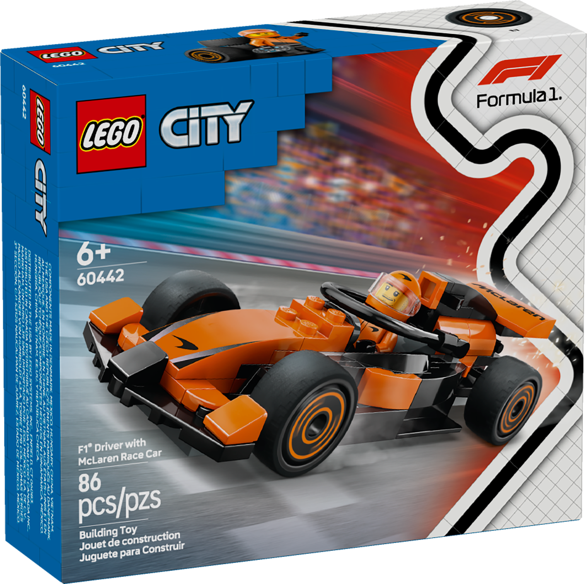 LEGO&reg; City F1&reg; Driver with McLaren Race Car 60442