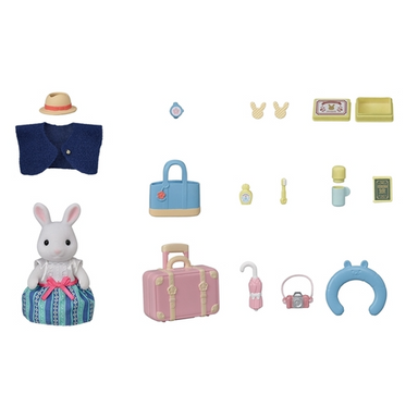 Calico Critters Snow Rabbit Weekend Travel Set