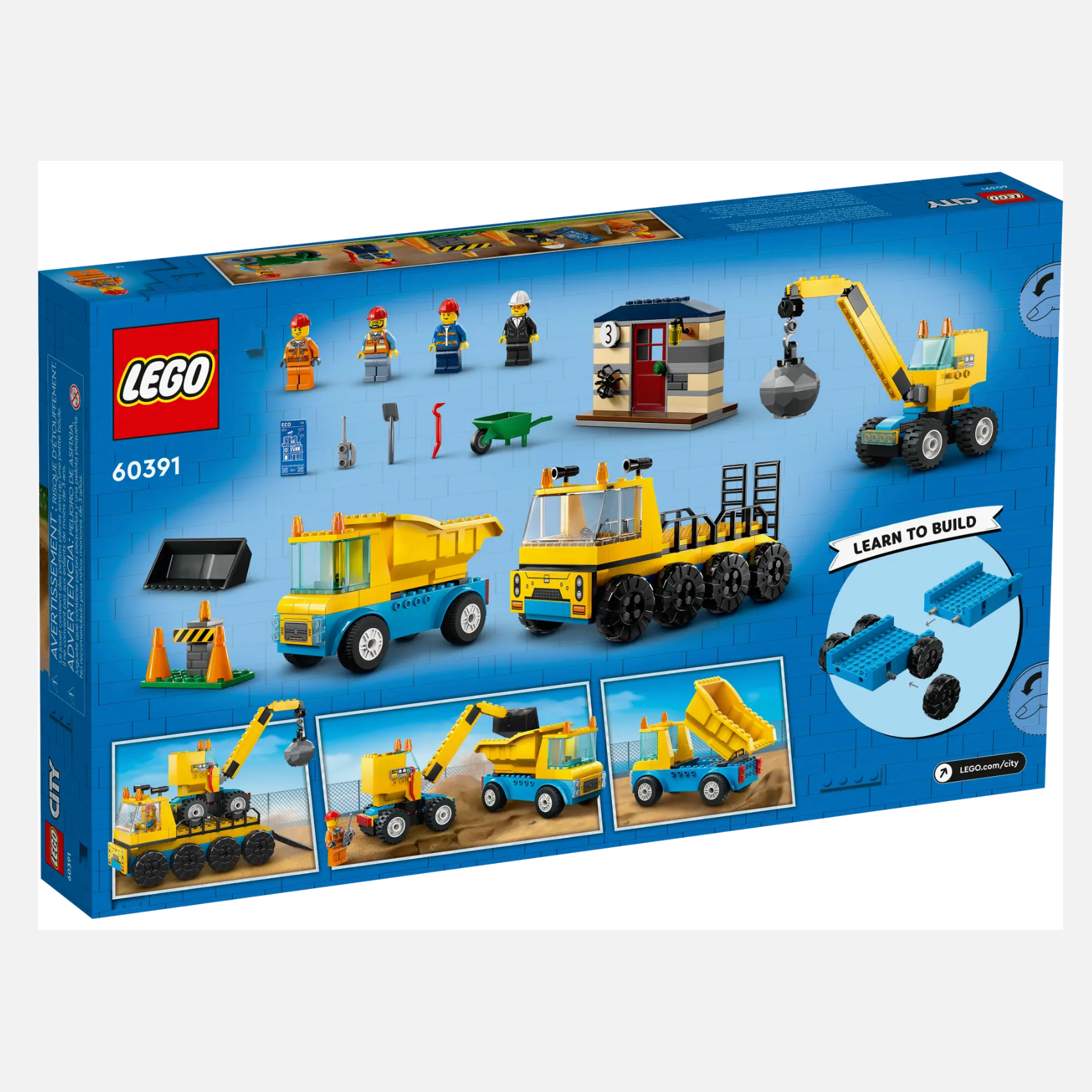 60391 Construction Trucks and Wrecking Ball Crew
