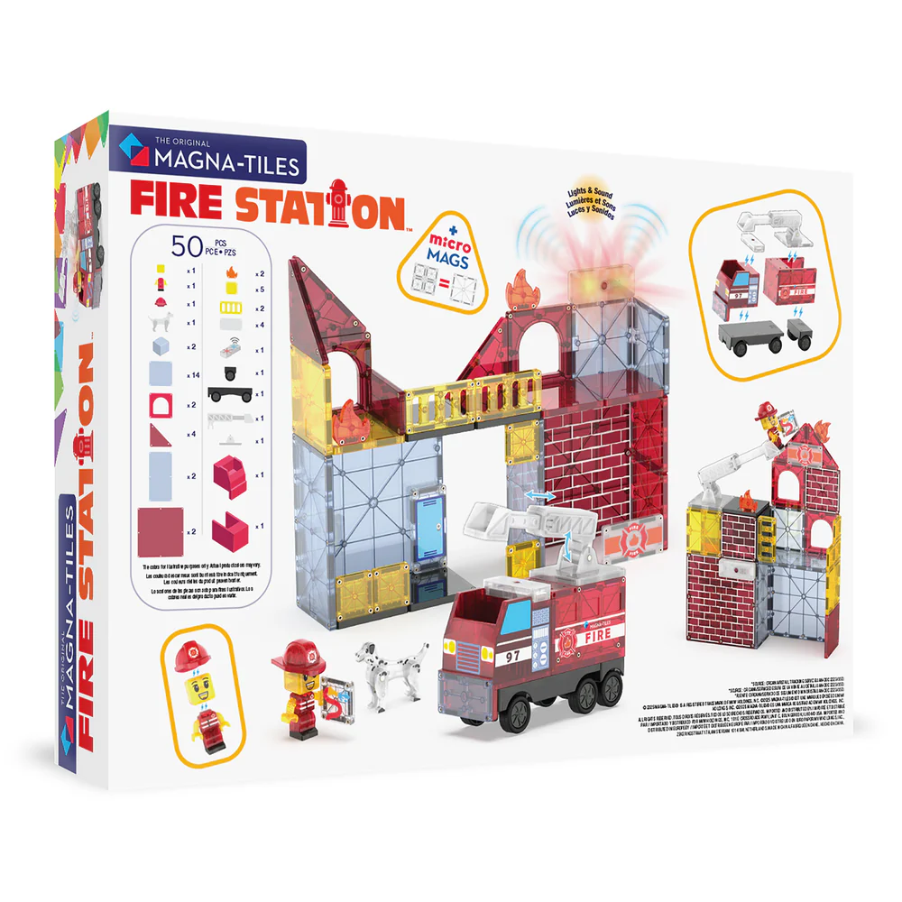 Magna-Tiles Fire Station 50pc
