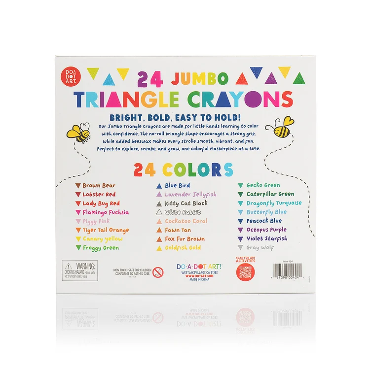 Jumbo Triangle Crayons Set of 24