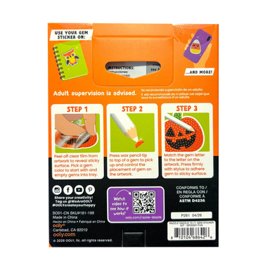 Razzle Dazzle Mini DIY Gem Sticker Kit: Spooky Fun