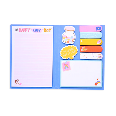 Side Notes Sticky Tab Note Pad - Happy Day