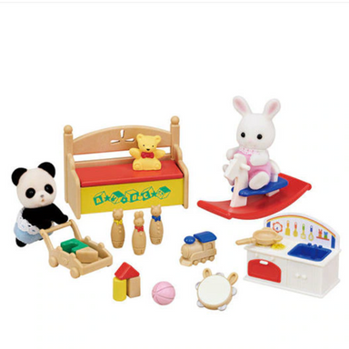 Calico Critters Baby&rsquo;s Toy Box - Snow Rabbit &amp; Panda Babies