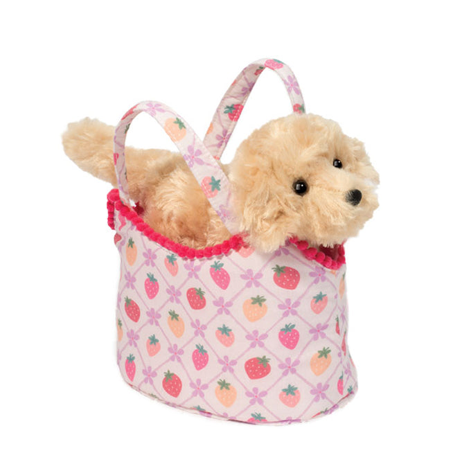Berry Sweet Sassy Pet Sak with Golden Retriever