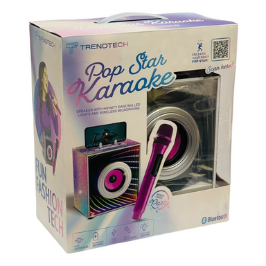 Pop Star Karaoke Infinity Lights Speaker &amp; Mic