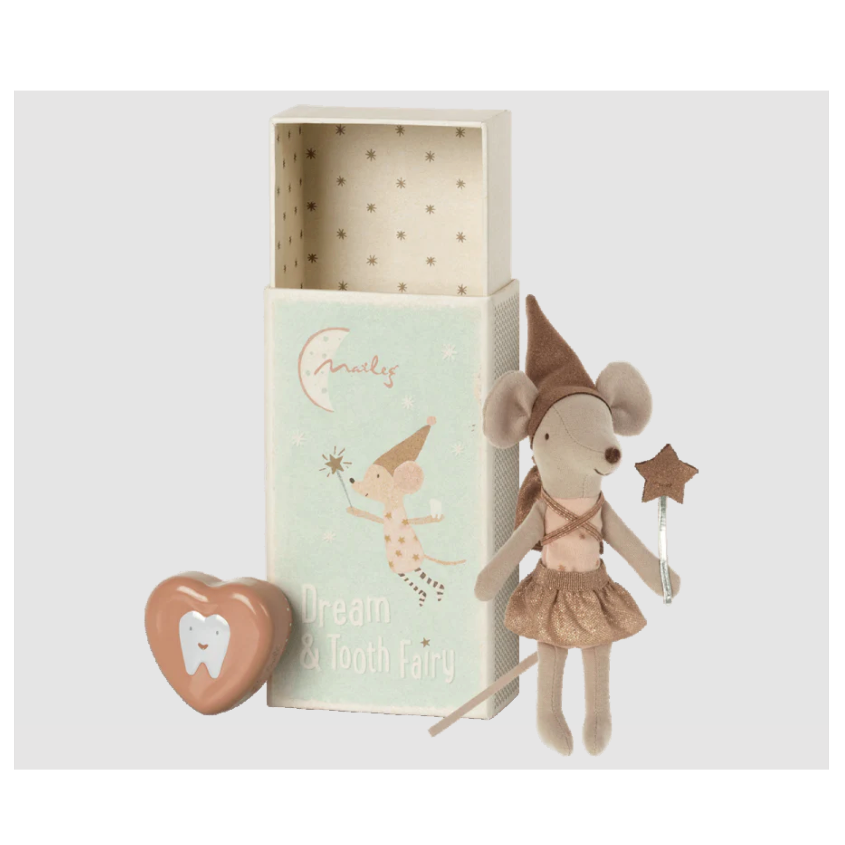 Tooth Fairy Mouse in Matchbox - Rose