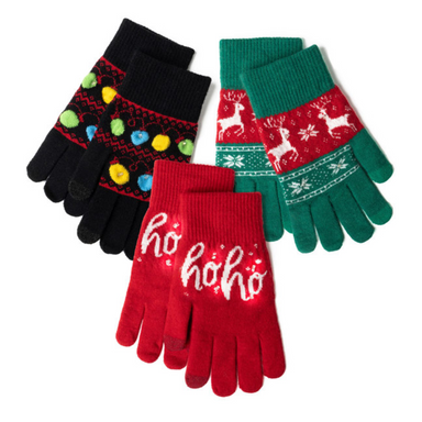 Lotsa Light-Up Holiday Gloves