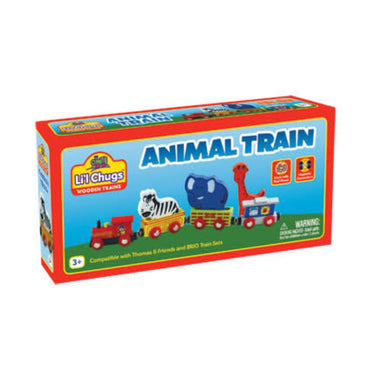 Lil Chugs Wooden Animal Train Set