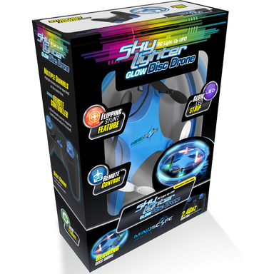 Mindscope Sky Lighter Glow Disc Drone - Blue
