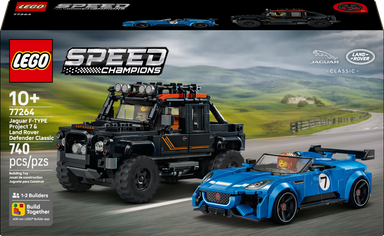 77264LEGO&reg; Speed Champions Jaguar Project 7 &amp; Land Rover Defender