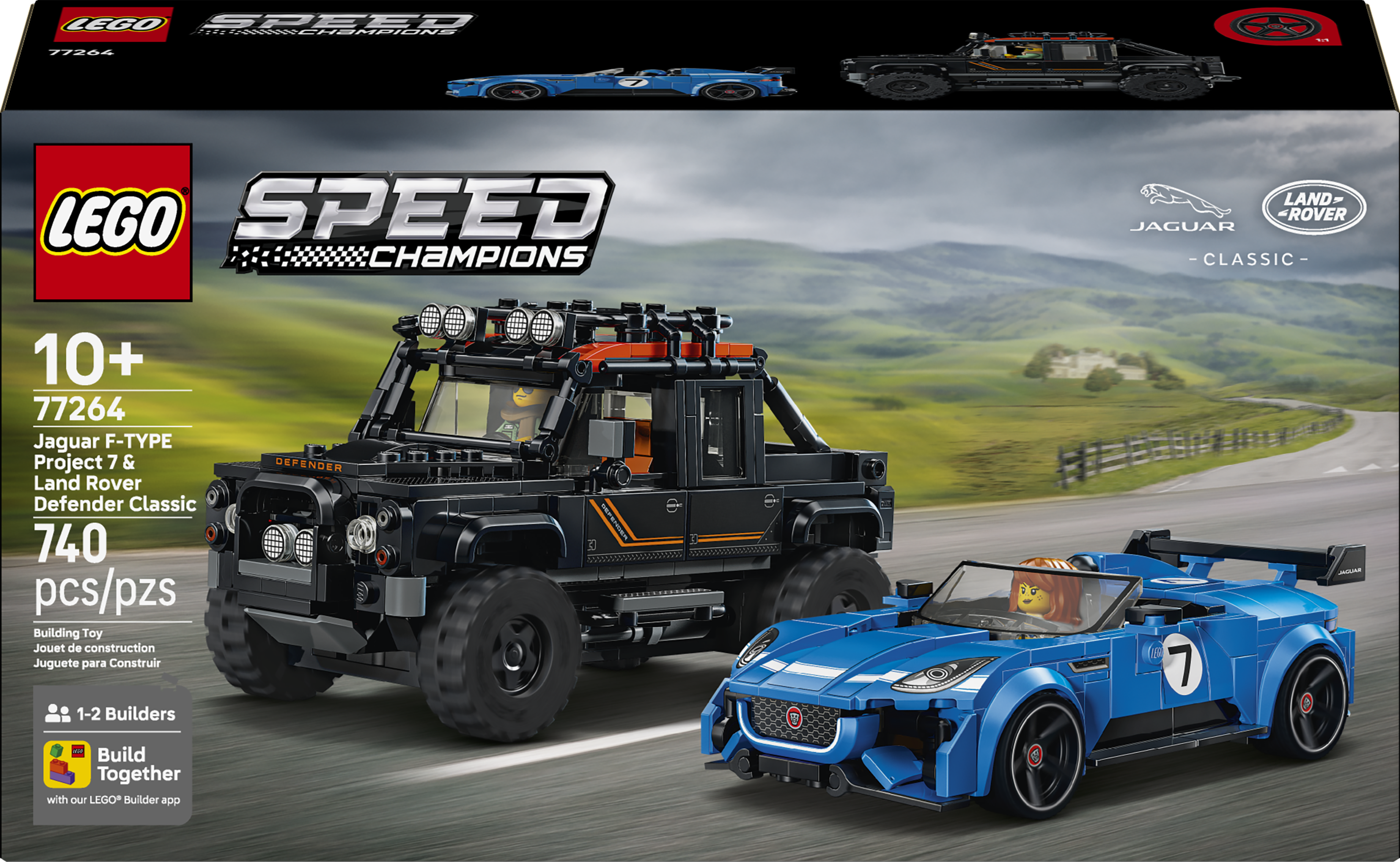 77264LEGO&reg; Speed Champions Jaguar Project 7 &amp; Land Rover Defender