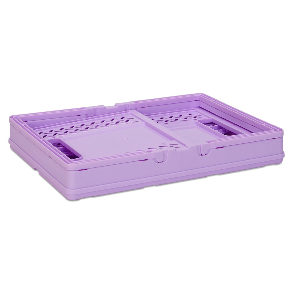 Large Foldable Storage Crate - Purple