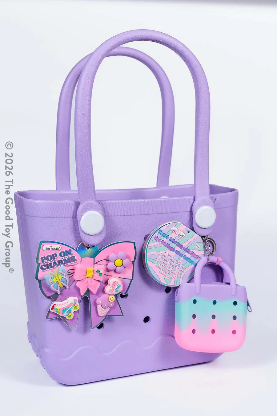 Beach Tote Bag with Charms: Bowtiful