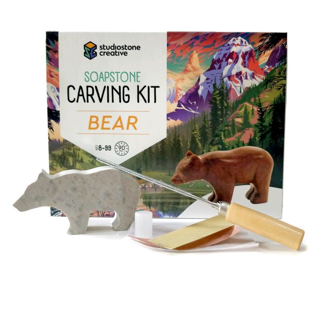 Bear Soapstone Carving Kit