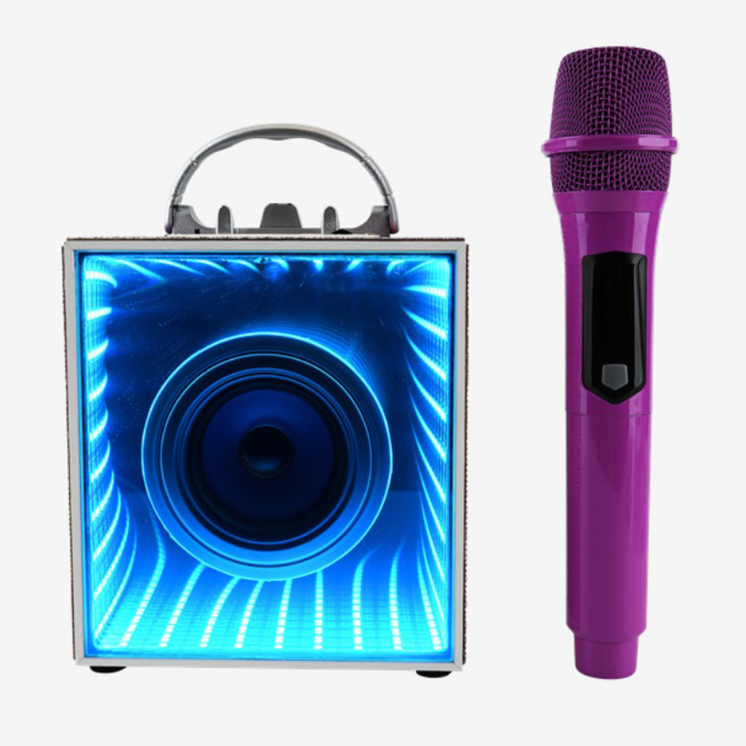 Pop Star Karaoke Infinity Lights Speaker &amp; Mic