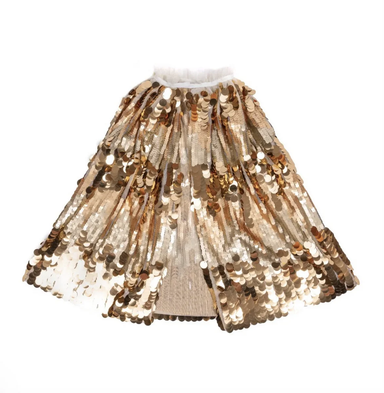 The 5th Avenue Paillette Cape Size 4-6, Gold