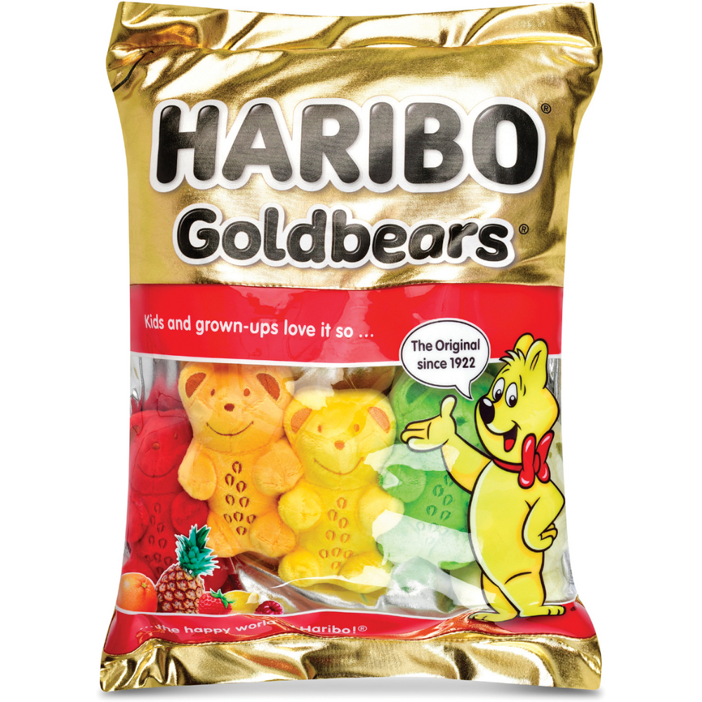 Haribo Gummy Bears Packaging Plush Set