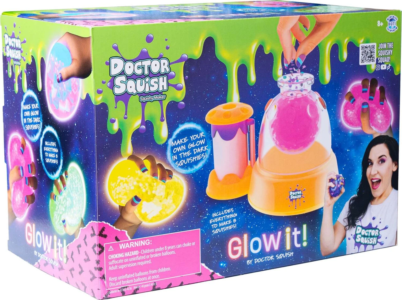 Doctor Squish Squishy Maker Station, Glow It! Neon Edition