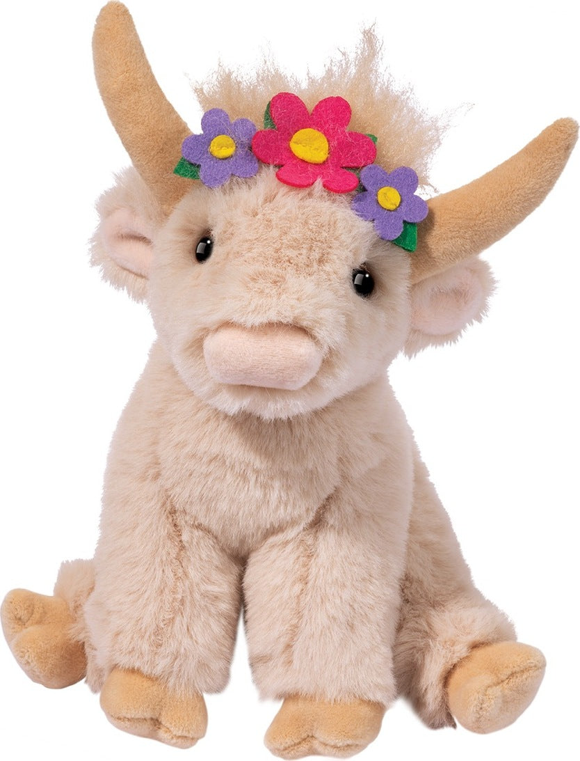 Laddie Highland Cow with Flower Crown