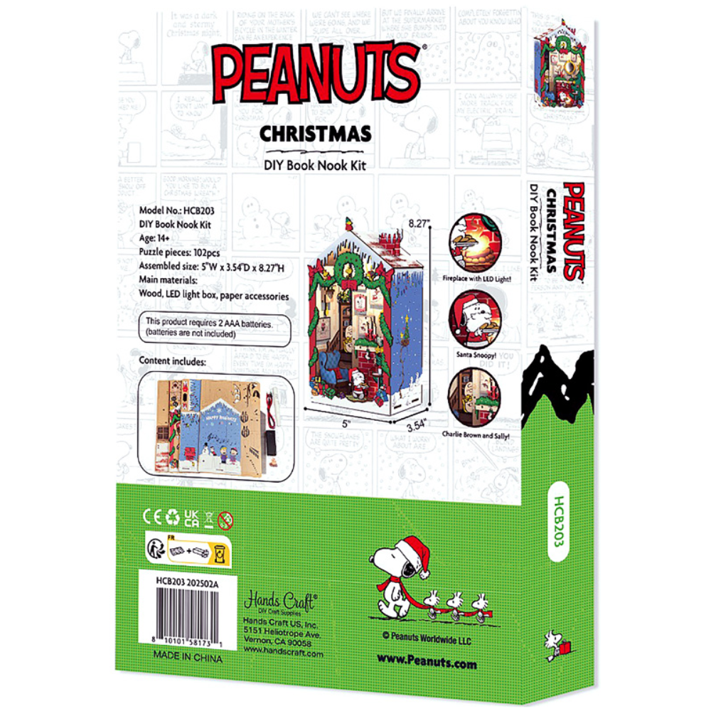 Peanuts Christmas DIY Book Nook Kit