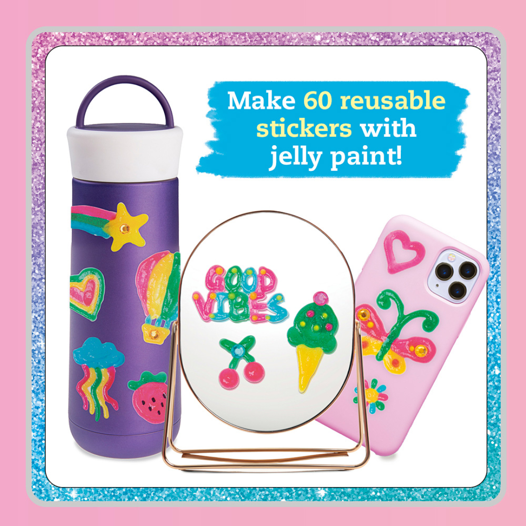 Paint &amp; Peel Jelly Stickers - Glitter Goals