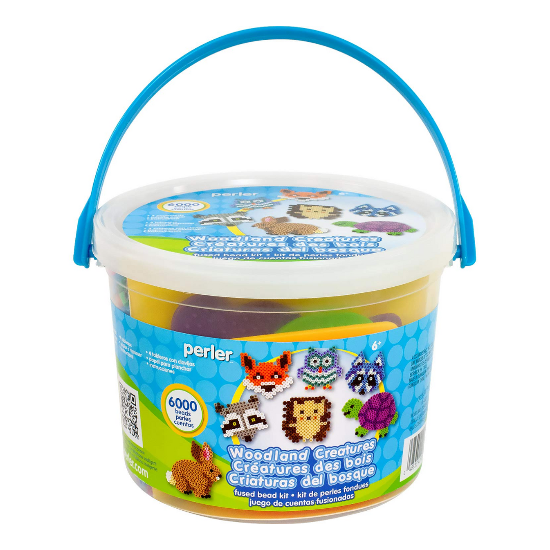 Woodland Creatures Perler Bead Bucket