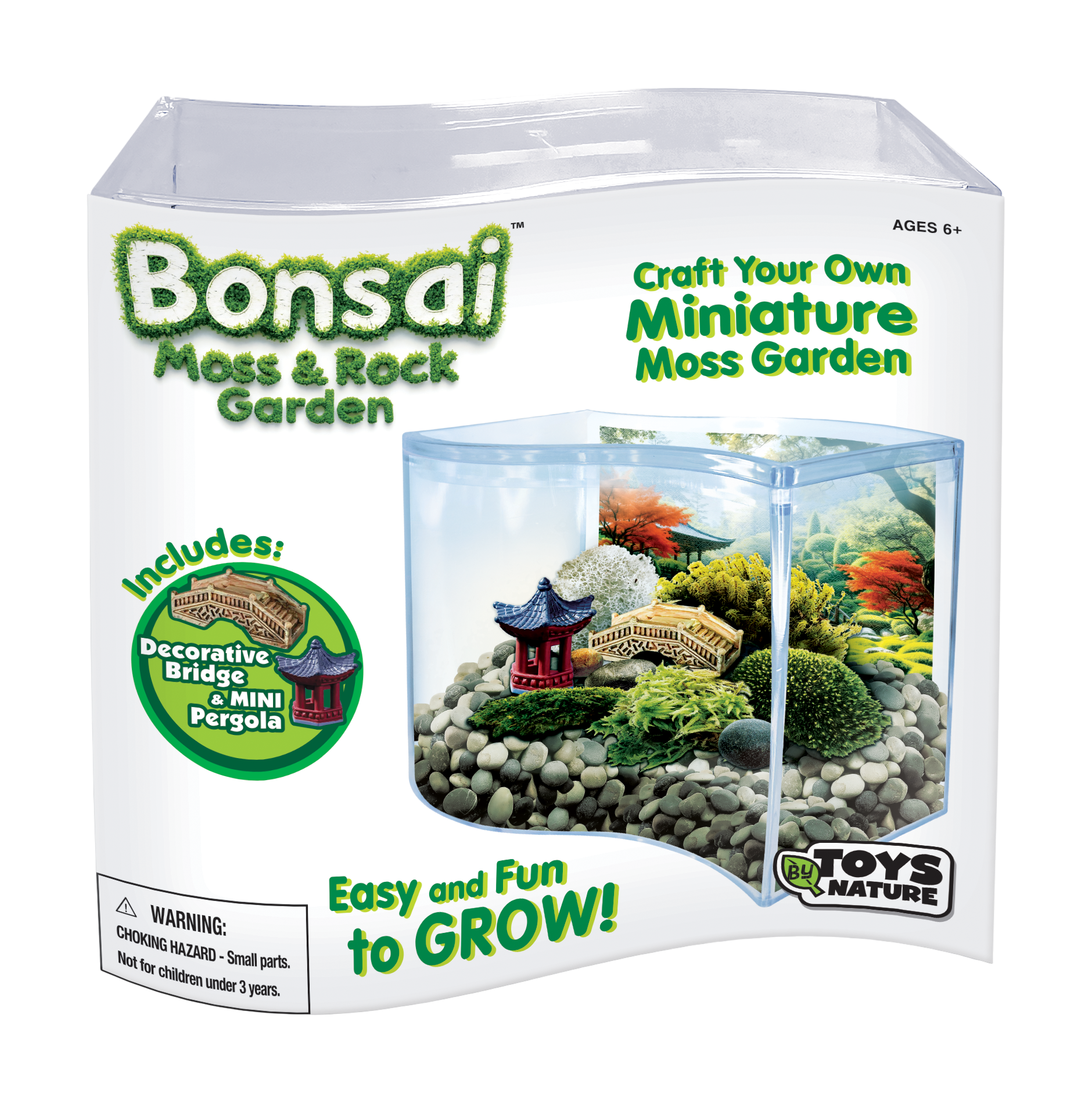 Bonsai Moss &amp; Rock Garden Wave Terrarium